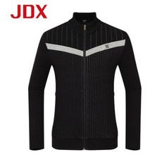 [제이디엑스] JDX 골프 봄 가을 남성 간절기 우븐 패치 풀집업 가디건