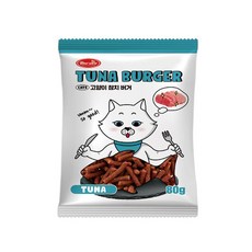 바우와우 부드러운간식 고양이 참치버거 80g 40개입, 40개 - 바우와우