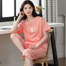 마이엠 여성잠옷 홈웨어 실내복 반팔티 7부바지 셋트