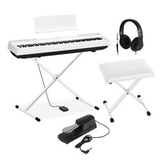 YAMAHA P-125a WH 화이트 전자 피아노 88 건반 X 스탠드 이스 댐퍼 페달 헤드폰 세트 야마하