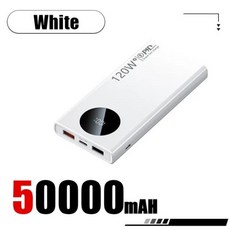 아이폰 삼성 모바일 전원 공급 장치 보조배터리 대형 지지대 PD 계약 출력 50000mAh 초고속 충전 120W