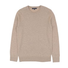 BASSO homme 19FW 베이지 캐시미어 라운드 니트