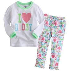 W1FA54FH2 I Love Daddy 실내복 상하복세트12개월-5세 203624