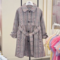 쁘띠앙팡체크코트