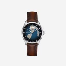 해밀턴 재즈마스터 오픈 하트 오토 40mm 스테인리스 스틸 카우 레더 블루 해밀턴 재즈마스터 오픈하트 오토 40mm 스테인리스 소가죽 블루