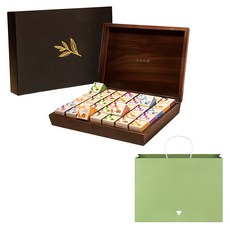 SSANGGYE Cube花草茶木製禮盒 35個入+提袋組, 7種茶包, 1盒