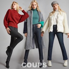 [런칭가 89 000원]꾸즈 울트라웜 기모 본딩 스트레치 데님 3종