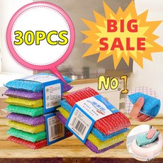 접시 식기 냄비 가정용 30 도구 청소 10 세척 1PC 주방 양면 스폰지 20 5 브러시, 5PCS, 5개