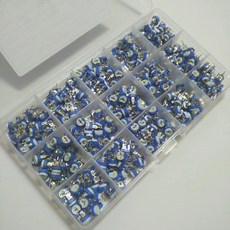 15 값 375pcs 100ohm ~ 1m Ohm 220ohm 470ohm1K 3.3K 4.7K 10K 20K 30K 47K 옴 가변 저항6mm구색 키트, 묵인하다