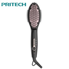 헤어 브러쉬 스타일링 PRITECH 휴대용 세라믹 스트레이트 너 마사지 전기 브러시 빗 열 플랫 언 정전기 방지 스트레이트 닝, 미국