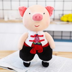 귀여운 뽀글이 장난감 커플 피그 돼지 인형 천 인형 커플 선물 남자친구 선물 인형 쿠션, 에를렝 돼지: 50Cm