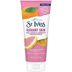 St. Ives Radiant Skin 핑크 레몬 및 만다린 오렌지 페이스 스크럽 170g(6온스) (2팩), 170g, 2개