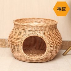 고양이 강아지 숨숨집 라탄하우스 캣하우스 라탄고양이집 고양이집, 원색 단품
