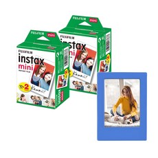 FUJIFILM 富士 instax 拍立得mini空白底片 40張+磁吸相框, 單品, 1組