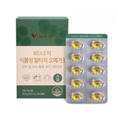 식물성 알티지 오메가3 60캡슐 비건 영양제 임산부, 1개, 60정