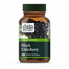 가이아 허브 Gaia Herbs Black Elderberry 블랙 엘더베리 60캡슐, 1개, 1개, 60정