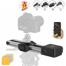 Zeapon Motorized Micro 2 카메라 슬라이더 이동 거리 54cm/21in 4.5KG 올디렉션 용량 39데시벨 모터 3개의 조정 가능한, 단일옵션