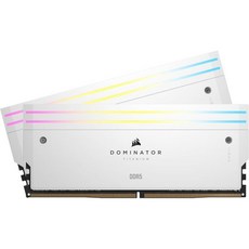 CORSAIR 도미네이터 티타늄 RGB DDR5 램 64GB (2x32GB) 6000MHz CL30 인텔 XMP iCue 호환 컴퓨터 메모리 - 블랙 (CMP64GX5M2B6000, 48GB (2x24GB)_White, 2개