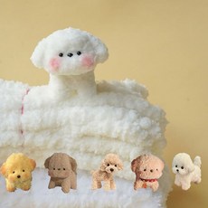 성인용 DIY 핸드메이드 수공예 초보자 인형키트, 1개, 푸들 강아지