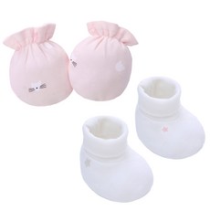Miracle baby 신생아 순면 손싸개2개+발싸개2개