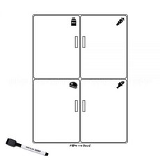 냉장고무점착보드