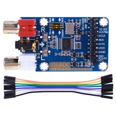 I2S ADC 마스터 슬레이브 모드 개발 보드 무손실 디지털 오디오 디코더 지지대 3.5MM RCA 입력 24 비트 192K 96K 48K, 1개