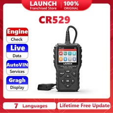 런치진단기 차량 진단 엔진 점검 OBDII 스캔 Launch Creader 529 CR529 OBD2 스캐너 X431, 1개