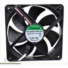 SUNON EEC0252B1 000U F99 DC 냉각 선풍기 3 선 서버 24V 5 0W 120x120x25mm, 1개