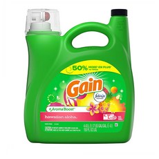 Gain Liquid Laundry Detergent Hawaiian Aloha 게인 액상 세탁 세제 하와이안 알로하 150oz(4.43L), 1개