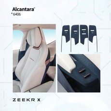 호환 ZEEKR X 알칸타라 윈도우 리프트 버튼 패널 프레임 커버 차량 스타일링 인테리어 장식 스트립, [03] 6406