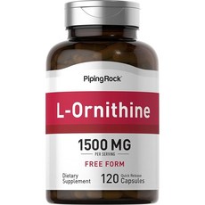 피핑락 L Ornithine 엘오르니틴 아미노산 L오르니틴 120캡슐, 1개, 120정