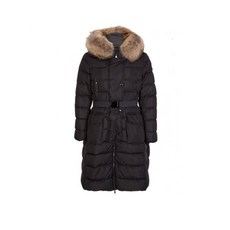 몽클레어 22FW 1C51B02 68065 999 KHLOE 클로에 로고패치 퍼 후드 롱다운자켓 블랙 여성 패딩