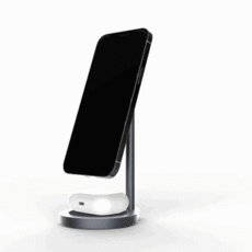 SSOK3 쏙쓰리 아이폰 핸드폰 마그네틱 맥세이프 2in1 무선충전기, 스페이스그레이