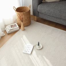 제니 모던 샤기 사계절 거실 러그 95x150cm (반평), 아이보리_95x150cm (반평)