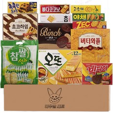 [여우별 세트]과자2호 대용량 개별포장 사무실 탕비실 간식 과자 세트 12종, 1개