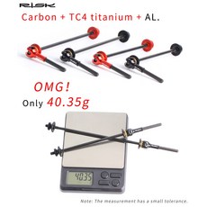 Risk 티타늄 40g 초경량 QR 레버 MTB 로드 자전거, 레드