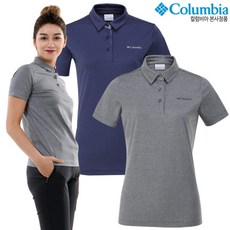 컬럼비아여성 체크 반팔 카라 티셔츠(CZ2-YLD902)