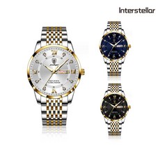 인터스텔라 남성 큐빅 손목 시계 전자 남자 메탈 학생 선물 명품 연예인 방수 캐주얼