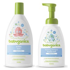 베이비가닉스 버블 바스 591ml + 포밍 샴푸 & 바디 워시 473ml, 1개