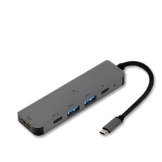 가이라 C타입 USB멀티허브 맥북허브 노트북 확장형 HDMI VGA RGB 출력 썬더볼트 도킹스테이션, 5IN1멀티허브