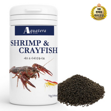 아쿠아테라 프리미엄 고단백 새우 가재 전용사료, 70g, 5개
