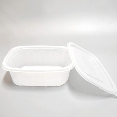 포장용기 죽용기 중50개 + 뚜껑50개 세트 770ml/배달용기, 50세트, 용기/뚜껑