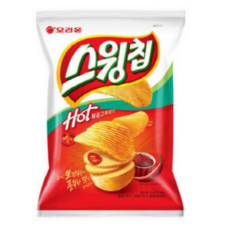 두꺼운 생감자칩 오리온 스윙칩 볶음고추장맛 124g 10개