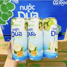 CG COCONUT WATER| 베트남 음료| CG 코코넛 워터| 코코넛 주스| 펄프 코코넛 워터, 325ml, 18개