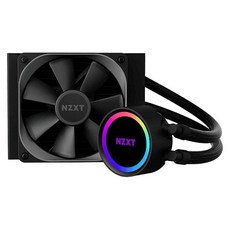(미국직배송) NZXT 크라켄 120 AIO RGB CPU 수냉 쿨러 고효율 저소음 링 LED AER P 120mm 라디에이터 팬 포함(RL-KR120-B1)
