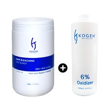 코겐 하이라이트 브리치 파우더 탈색약 + 코겐산화제 6%, 1개
