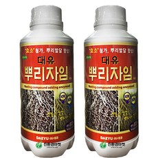 뿌리발근제500ml (2병)- 대유 뿌리자임 뿌리활착제 비료 복합비료 고추 기능성 식물영양제, 뿌리자임500ml