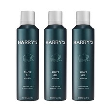 Harry's 알로에 농축 수식으로 해리 면도 젤 면도 젤 - 3 팩 190g, none