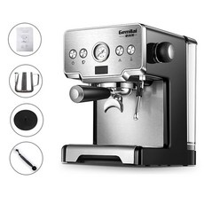 CRM3605 커피머신 가정용 반자동 펌프 타입 커피 스테인리스 스틸 이탈리아 에스프레소 머신 1450W 영어 매뉴얼, 1.220V