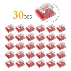 니즈웰 깔끔대장 케이블 정리 클립 30개세트, 투명, 30개